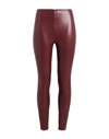 Wolford Jo Faux Leather And Jersey Leggings In Maroon
