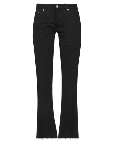 Balenciaga Distressed Low-rise Flared Jeans In Black