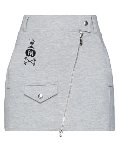 Frankie Morello Mini Skirts In Light Grey