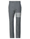 Thom Browne 4-bar Stripes Tailored Wool Pants In Grey