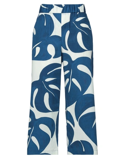 Seventy Sergio Tegon Cropped Pants In Blue
