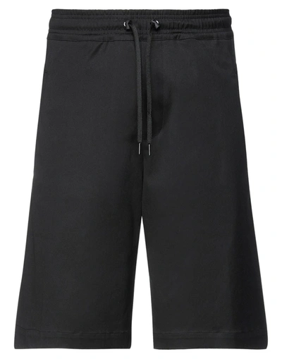 Neil Barrett Waterproof Loose Cotton & Nylon Shorts In 黑色