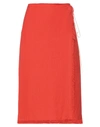 Marni Midi Skirts In Orange