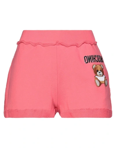Moschino Woman Shorts & Bermuda Shorts Coral Size 4 Cotton In Red