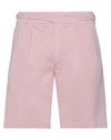 Ermenegildo Zegna Zegna Man Shorts & Bermuda Shorts Pastel Pink Size 36 Cotton, Silk, Elastane