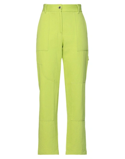 Msgm Pants In Acid Green