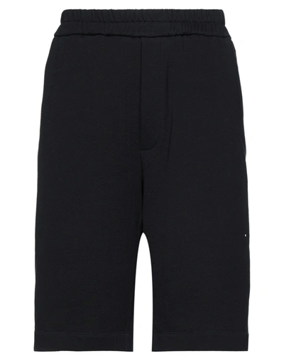 Jil Sander Elasticated-waistband Bermuda Shorts In Black