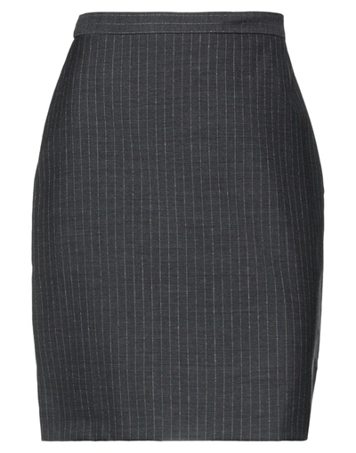 Alexander Mcqueen Mini Skirts In Grey