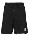 Department 5 Man Shorts & Bermuda Shorts Black Size L Cotton, Polyamide