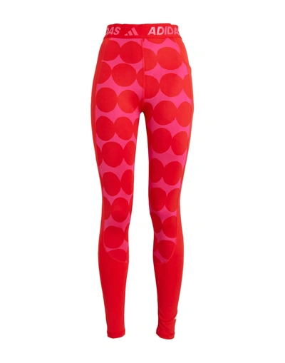 Adidas X Marimekko Leggings In Red