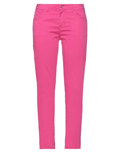 Liu •jo Woman Pants Fuchsia Size 25w-28l Cotton, Elastane In Pink