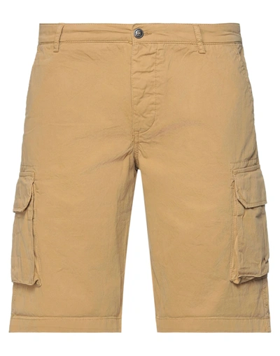 40weft Man Shorts & Bermuda Shorts Camel Size 26 Cotton In Beige