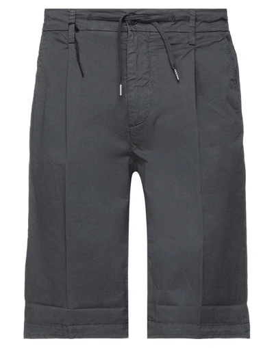 40weft Man Shorts & Bermuda Shorts Lead Size 28 Cotton, Elastane In Grey
