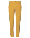 Incotex Man Pants Yellow Size 36 Cotton, Elastane