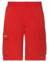 Iuter Man Shorts & Bermuda Shorts Red Size Xl Cotton