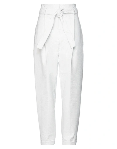 Philosophy Di Lorenzo Serafini Woman Pants White Size 6 Polyurethane Resin