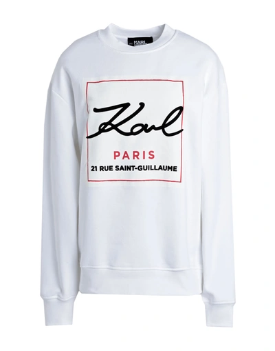 Karl Lagerfeld Sweatshirts In White