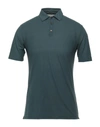 Zanone Polo Shirts In Deep Jade