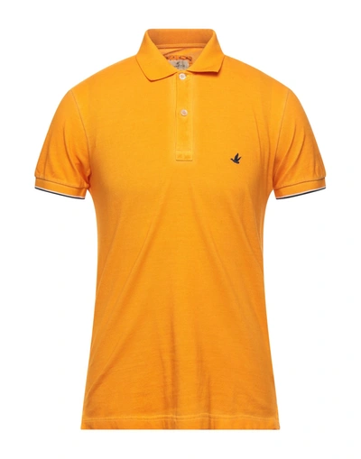 Brooksfield Polo Shirts In Orange