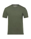 Original Vintage Style T-shirts In Military Green