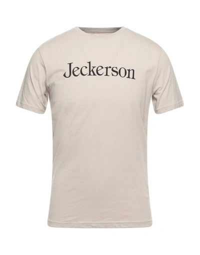 Jeckerson T-shirts In Beige