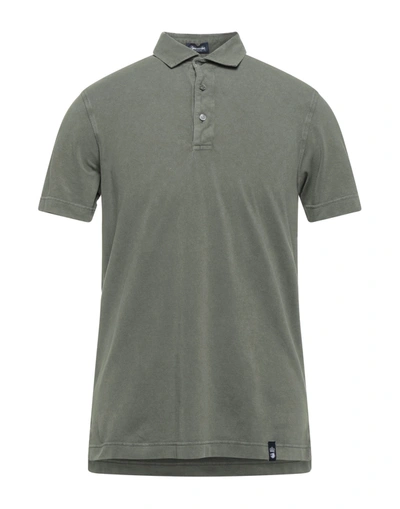 Drumohr Short-sleeved Cotton Polo Shirt In Green