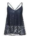JIJIL JIJIL WOMAN TOP MIDNIGHT BLUE SIZE 4 POLYAMIDE, POLYESTER, ELASTANE, COTTON,12517676BI 2