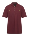 Lyle & Scott Polo Shirts In Maroon