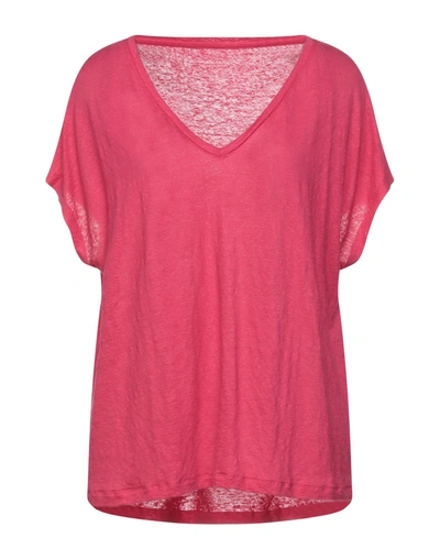 Majestic T-shirts In Fuchsia