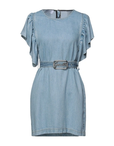 Gaelle Paris Short Dresses In Blue