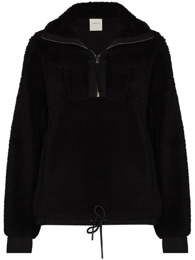 Varley Appleton Half-zip Fleece Sweatshirt In Black