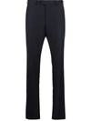 Emporio Armani Tapered-leg Tailored Trousers In Blue