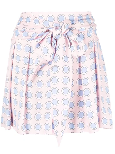 Boutique Moschino Spot-print Tied-waist Shorts In Pink