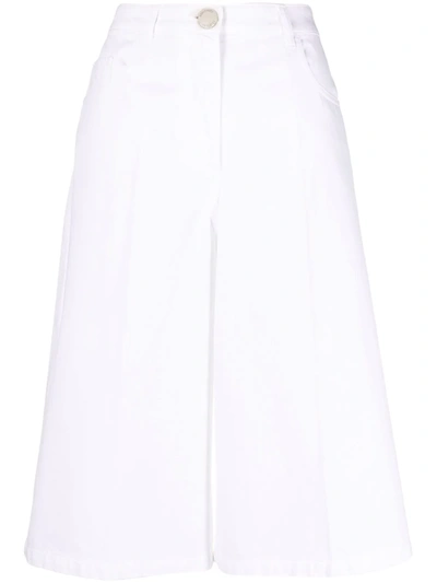 Boutique Moschino Logo-patch Cropped Trousers In White