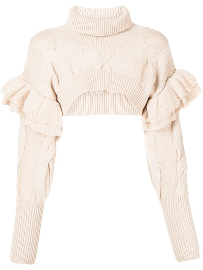 Onefifteen X Beyond The Radar Cropped Knit Jumper In Pink