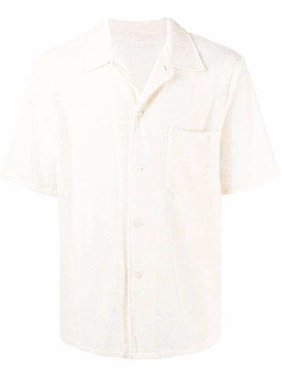 Our Legacy Textured-finish Short-sleeved Box Shirt In Neutrals