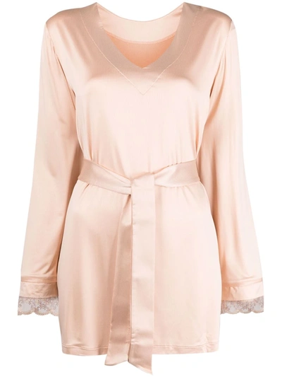 La Perla Flower Explosion Pyjama Set In Neutrals