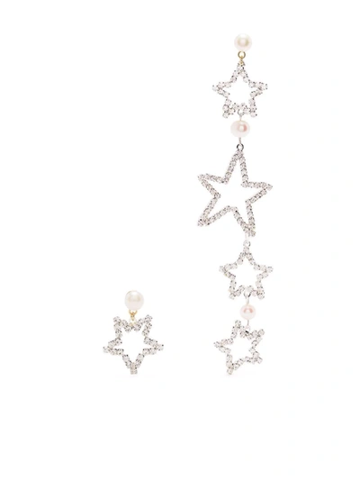 Magda Butrym Crystal Star Mix Earrings In Silber