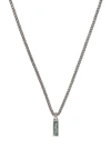 Gucci Logo-pendant Turquoise-enamel Chain Necklace In Silver