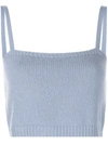 ALEXANDRA GOLOVANOFF THIN-STRAP CASHMERE VEST TOP