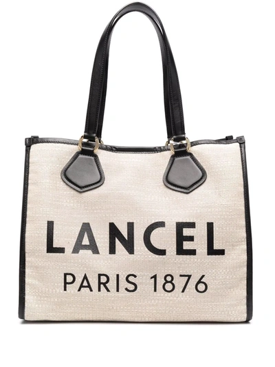 Lancel Summer Logo-print Tote Bag In 中性色