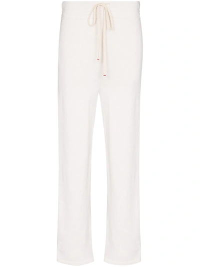 Les Tien Knitted Cashmere Track Pants In White