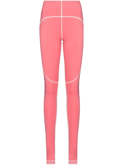 Adidas By Stella Mccartney High Waist Primeblue Yoga Stirrup Tights In Pink