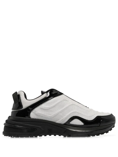 Givenchy Giv 1 Mesh And Leather Light Runner Black And Silver