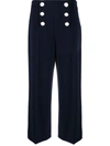 BOUTIQUE MOSCHINO DOUBLE BREASTED CROPPED TROUSERS