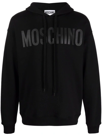 Moschino Logo-print Cotton Hoodie In Yellow