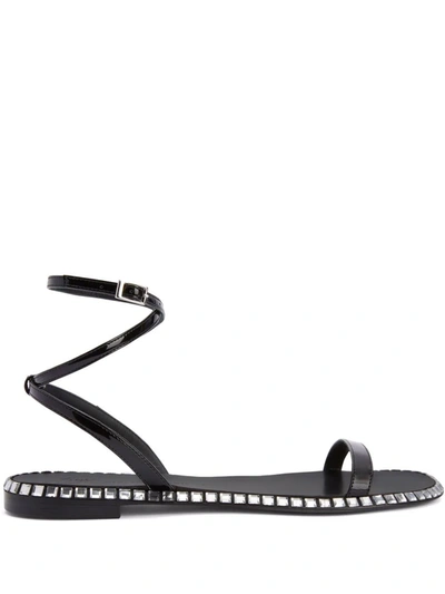 Giuseppe Zanotti Bellatriks Flat Sandals In Black