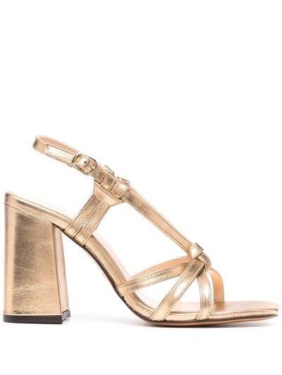 Tila March Venice Metallic Sandals In Gold