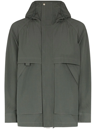 Snow Peak Tabiki High-neck Woven Hooded Parka Jacket In Neutrals