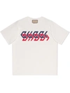 Gucci Mirror Logo-print Short-sleeve T-shirt In White